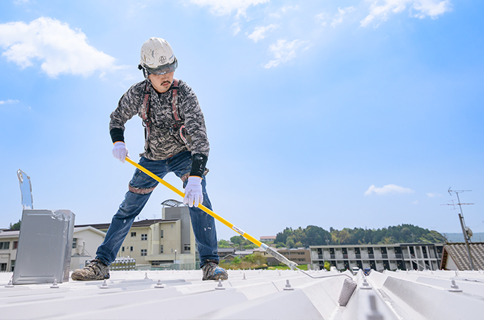 塗装施工中の写真